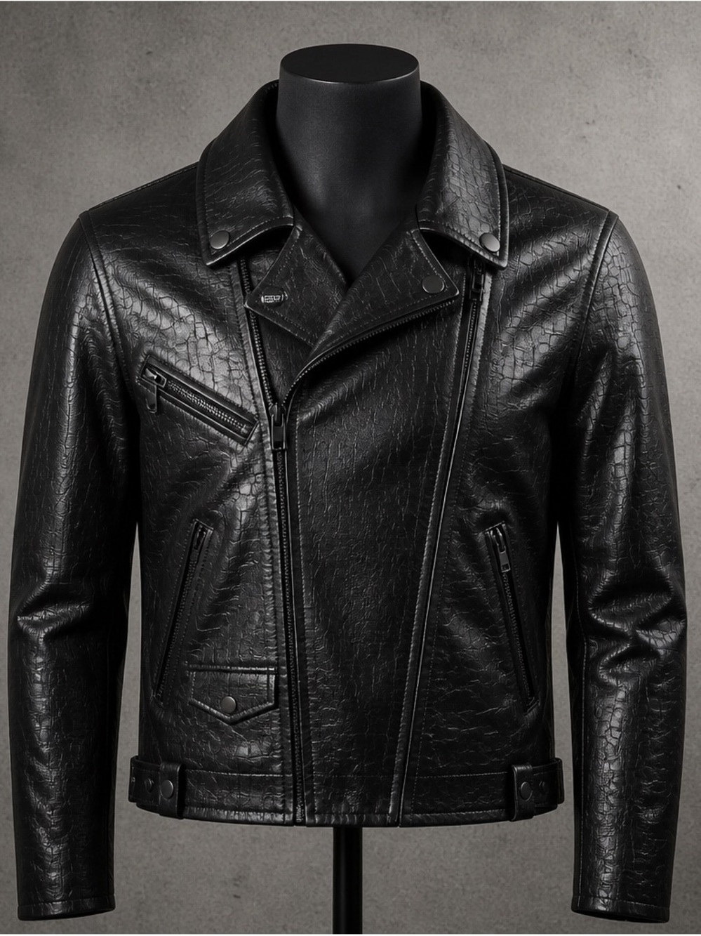 Womens Black Leather Biker Jacket - Classic Style